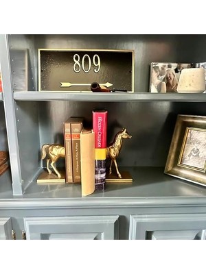 Storemax Fox Run At Dekoratif Kitap SETI,%100 Demir, 11,5 cm x 9,5 cm x 22,8 cm Ağır Kitap Ayracı