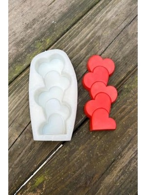 Storemax Kalp Sütun Tekli Silikon Mum Kalıbı