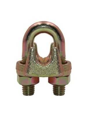 Storemax Çelik Halat Kelepçesi 6mm A Tipi, Sarı Paslanmaz Galvaniz Kaplama (12 Adet)