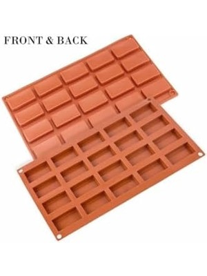 Storemax Silikon Dikdörtgen Reçine-Epoksi-Polyester-Sabun Kalıbı 20’li Silikon Sarı Sarı ECMELNM21