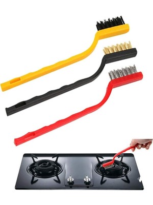 Storemax 3 Adet Metal Telli Fırça Pas Çıkmayan Lekeleri Temizleyen Fırça