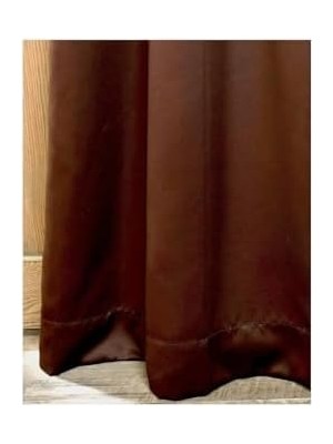 Storemax Ev Depo Taç Karartma Blackout Pilesiz Fon Perde Tek Kanat Kahverengi BLCKHVRNG001, Kahverengi, 100 x 250