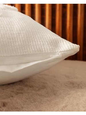 Storemax Riquewihr Kırlent Kılıfı - Beyaz - 45X45 cm