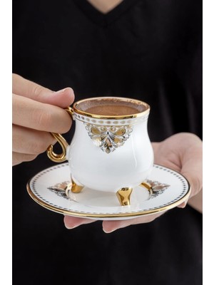 Storemax Hemera 6 Kişilik Porselen Kahve Fincanı Takımı