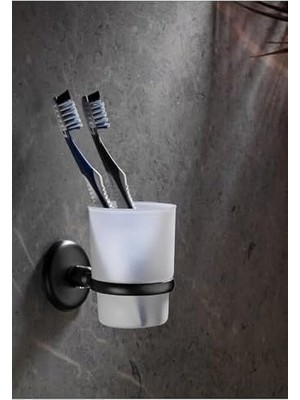 Storemax Yapışkanlı Diş Fırçalık Siyah S-104