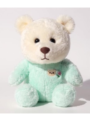 Storemax Pufi Şapkalı Peluş Ayıcık | Yumuşacık Uyku Arkadaşı, 35 Cm, Mint Yeşili | Çocuklar Için Doğum Günü Hediyesi | Dinazor Kıyafeti Giyen Pufi Ayıcık