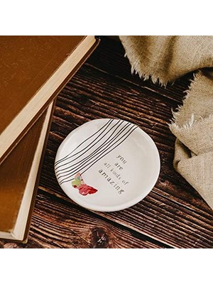 Storemax Pavilion You Are All Türds Of Amazing 10 cm Kelebek Hatıra Takı Biblo Tabağı, Beyaz