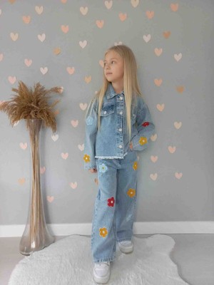 Miviko Kız Çocuk Takımı Alt Üst Set Kotlu Kaliteli ve Pamuk Kumaş Full Likralı Mevsimlik ve Kışlık