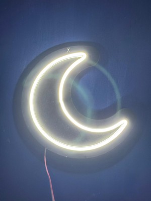 Home Dgrk LED Ay Figürlü Dekoratif Duvar Aydınlatması Mdf