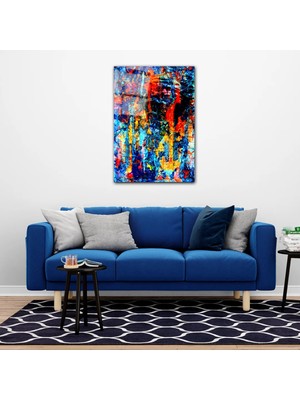 Glassual Art Birbirine Girmiş Renk Tonları Renk Cümbüşü Cam Tablo PCT0413