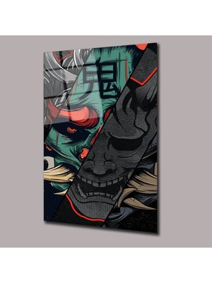 Glassual Art Şeytan Çizim Illüstrasyon Cam Tablo PCT0645