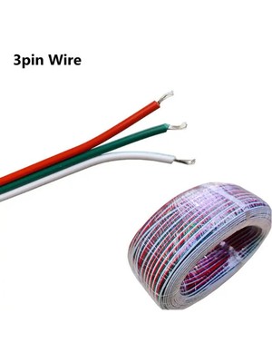 Powerr Led Aydınlatma Pixel Şerit LED Için Uzatma Kablosu 3 Pin 100 Metre