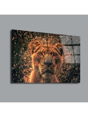 Glassual Art Aslan 10 Hayvanlar Alemi Cam Tablo PCT0094