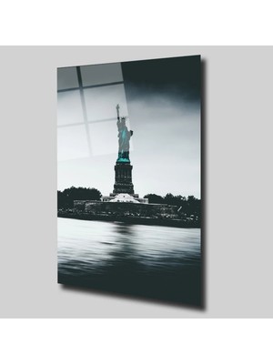 Glassual Art Özgürlük Heykeli Manzara Cam Tablo PCT0235