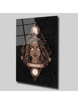 Glassual Art Başak Burçlar Cam Tablo PCT0273