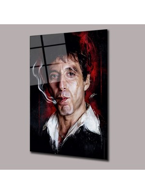 Tony Montana Scarface Sinema ve Ünlüler Cam Tablo PCT0913
