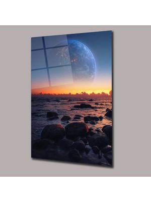 Glassual Art Günbatımı 2 Manzara Cam Tablo PCT0735