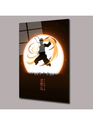 Glassual Art Kahve Naruto Uzumaki Anime Cam Tablo PCT0453