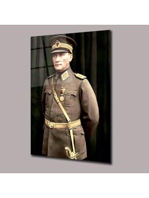 Glassual Art Atatürk 14 Atatürk ve Türkiye Cam Tablo PCT0510