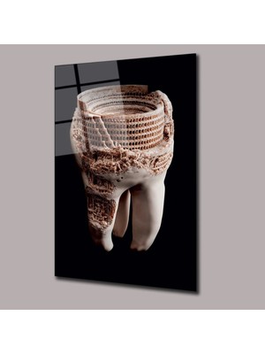 Glassual Art Diş Figürü Roma Arena Karışık Cam Tablo PCT0594