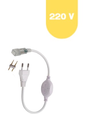 Powerr Led Aydınlatma Tek Renk Hortum LED Fiş 220 V Güç Kablosu 2 Pin