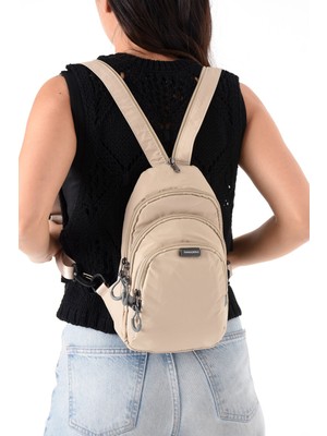 Rky Serenity Sanmorris Unisex Paraşüt Kumaş Suya Dayanıklı 3 Bölmeli Çapraz ve Sırtlık Askılı Body Bag