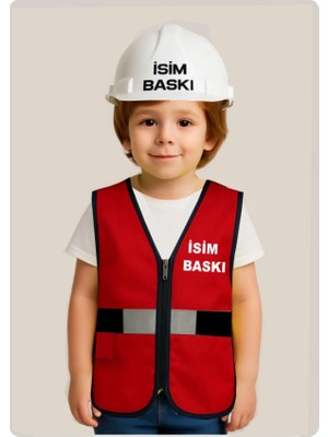 Teknik Reflektörlü Fermuarlı Yönetici Yeleği Baret Seti