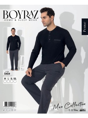 NemereSoft Boyraz 0404 Erkek Uzun Kol Pijama Takımı