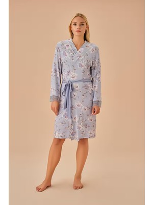 Dream Fashion Lila Desenli Maria Sabahlık