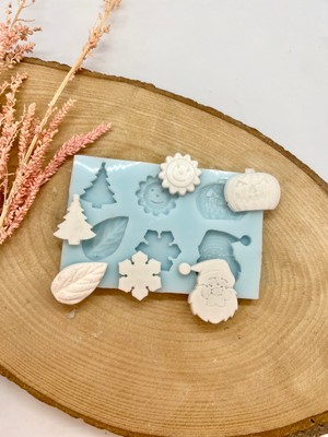 Wammolds Yılbaşı Temalı Minik Objeler Silikon Kalıp