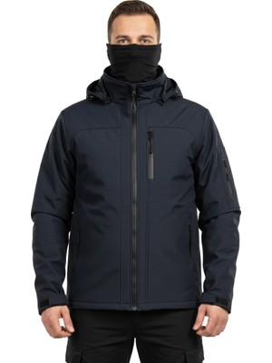 Mysia Outdoor Lacivert Soft Shell Mont Içi Polarlı