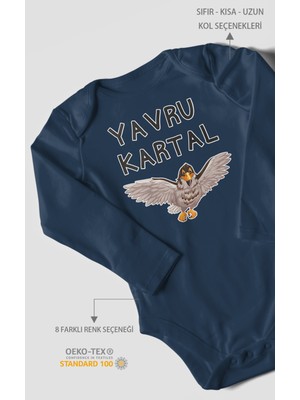 Morivo Kids Yavru Kartal Baskılı Bebek Zıbını – Çıtçıtlı Body | %100 Pamuk Uzun Kol
