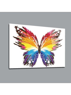 Renkli Kelebek Hayvanlar Alemi Cam Tablo PCT0185