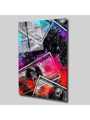 Renkli Dolar Cam Tablo PCT0340