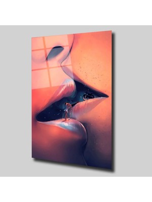 Dudak Dudağa Kadın Cam Tablo PCT0234
