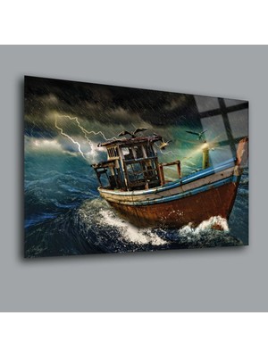 Glassual Art Gemi Illüstrasyon Cam Tablo PCT0221