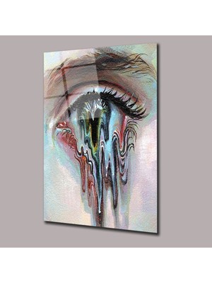 Akan Göz Çizimi Başyapıtlar Cam Tablo PCT0549