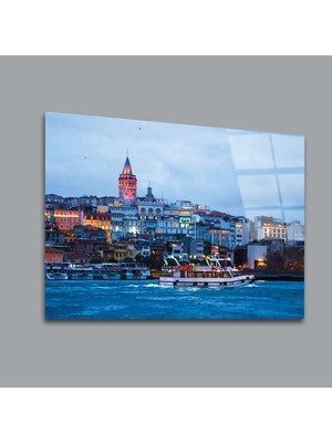 Glassual Art Istanbul'da Tekne Turu Manzara Cam Tablo PCT0102