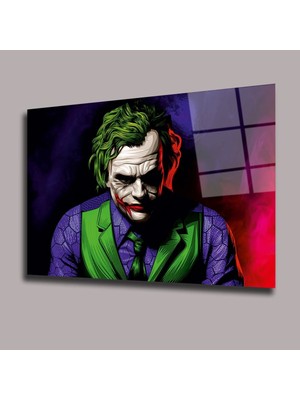 Glassual Art Joker Jared Leto Suicide Squad 2016 Sinema ve Ünlüler Cam Tablo PCT0934