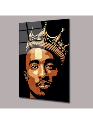 Tupac King Sinema ve Ünlüler Cam Tablo PCT0914