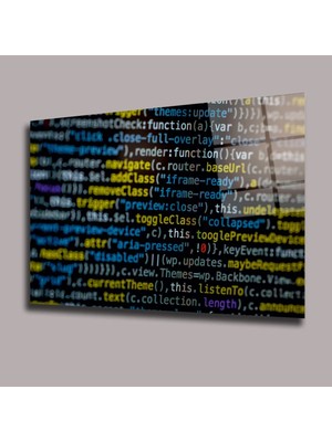 Glassual Art Yazılım Dili Uzay ve Bilim Cam Tablo PCT0951