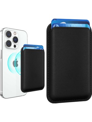 MMP Shop Iphone Magsafe Uyumlu Suni Deri Cüzdan Kartlık