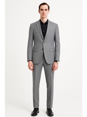 Plus Scorpion Erkek Regular Fit Poliviskon Takım Elbise – Drop 8 Uzun & Ince Vücut Tipi Için Klasik Kesim