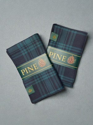 Pine Ekose 2li Amerikan Servis 35 x 50 cm Yılbaşı Davet Yeni Yıl