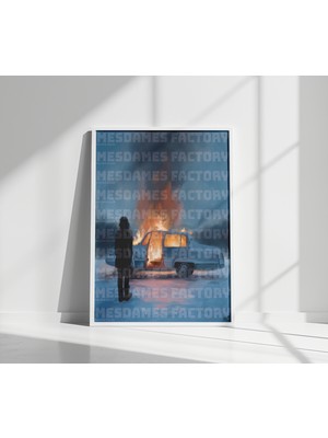 Mesdames Factory Yangın Araba Duvar Posteri