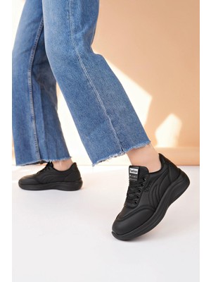 Nesil Shoes Dvm 063 Siyah Memory Foam Kadın Sneakers