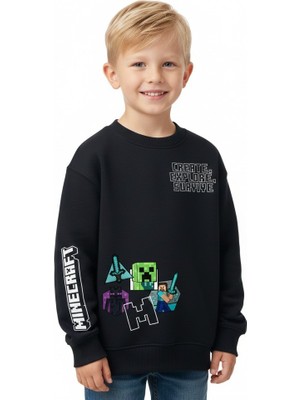 Seabubbles Minecraft Erkek Çocuk Sweatshirt