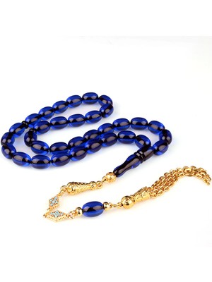 Takı925 Bafon Püsküllü Sıkma Kehribar Tesbih