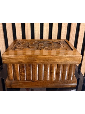 Bilmeceli Şifreli Osmanlı Sandığı El Yapımı Ceviz Işlemeli 5 Adımlı 3 Şifreli Sandık Myk Hediye ve Sanat Atölyesi