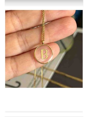 B Harf Çelik Kolye